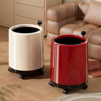 Modern Light Luxury Trash Can, Plastic, 10L, Double Layer, with Wheels Option