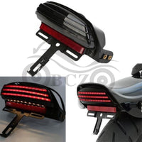 Motorcycle Tail Light Assembly for Harley Softail Fat Boy Retro LED Turn Signal Light
