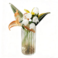 Glass Flower Arrangement Modern Glass Vase Arrangement Indoor Home Decor for Dining Table