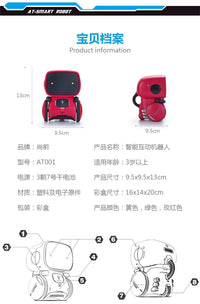 Smart Robot Early Education Toy with Voice Interaction, Touch Sensor, Multifunctional Learning Machine for Kids