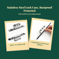 Stainless Steel Lock Box, Aluminum Alloy Panel Lock Unit, Security Locking Hardware for Sliding panes and Doors