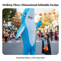 Inflatable Shark Outfit Full-Body Coverage Inflatable Suit Single Size Fits Most