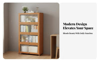 Dust-Proof Freestanding Bookshelf with Doors Space Saving Multi-Layer Storage Cabinet Large Capacity Enclosed Bookshelf Sturdy Construction for Book Lovers, Office Workers, Homeowners, Children's Room, Bedroom, Library