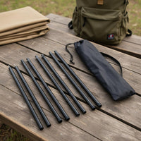 2 Pieces Steel Shelter Support Rods Additional Long Steel Shelter Poles Tarp Poles Long-Lasting Camping Equipment Easy Assembly