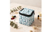 Soft-Sided Cube Storage Bag with Zipper Lightweight Quilted Makeup Bag Puffy Essential Oil Case Secure for Travelers