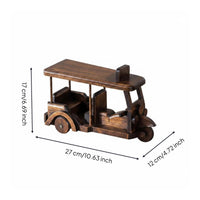 Three Wheel Motorcycle Statue Highlight Piece Bike Sculpture Vintage Style Pedal Cycle Figurine for Study Room