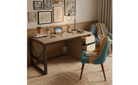 Wide Desktop Desk with Drawers and Shelves Low Formaldehyde Computer Desk with Drawers Industrial Design Home Office Study Table Combination Lock Drawer