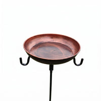 Metal Bird Bath Feeder Multi Use Bird Bath Stake Feeder Waterproof