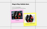 Waterproof twin tone car horn, powerful sedan replacement
