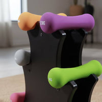 Tree Dumbbell Rack Multi-Compartment Dumbbell Storage Rack Organizer Holder Stand Compact