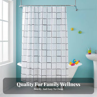 Geometric Print Water Barrier Waterimpervious Shower Screen Modern design for Students