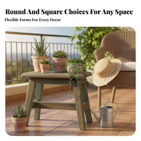 Rustic Design Miniature Plant Stool Farmhouse appeal Miniature Decorative Stool Vintage Look Flower Pot Holder Sturdy Construction for Gardeners, Home Decorators, Balcony, Indoor, Living Room, Windowsill