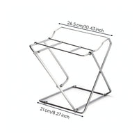 Dish Towel Holder with Rail Compact Folding Towel Stand Long-Lasting for Kitchen