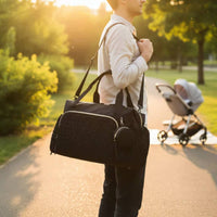 Baby Bag with Pacifier Case Detachable Shoulder Strap Maternity Hospital Bag