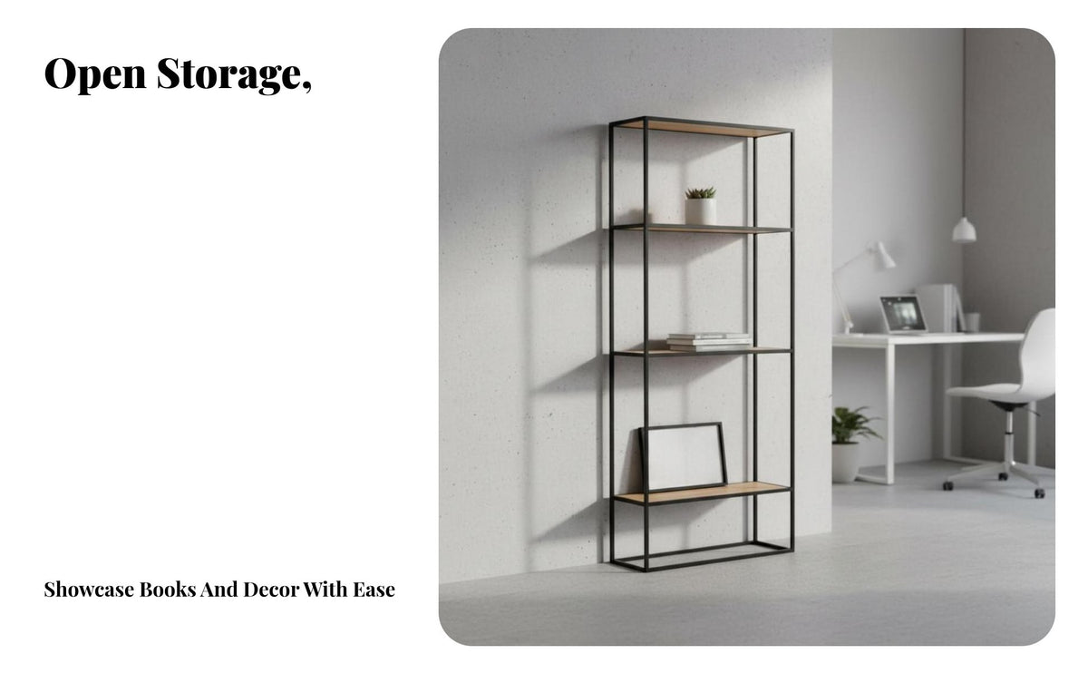 utilitarian aesthetic unrestrictedstanding Multi-Tier Shelf Vintage Look A-Frame shelving unit Rustic Finish Display Rack Sturdy & Stable for Apartment Dwellers, Office Workers, Homeowners, Living Room, Bedroom, Hallway, Entryway