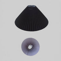 Home Decor Pleated Cloth Lampshade for Table and Ceiling Lights, Textured Material Shade for Living Room, Versatile Design