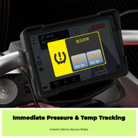 Cordless Motorcycle TPMS LCD Gauge