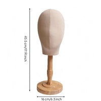 Hat Display Head Polished Linen-Covered Hat Stand Lightweight