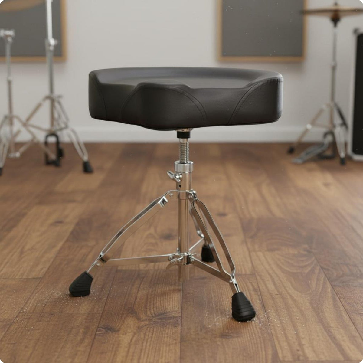 Drum Throne Stable Metal Legs Adjustable Drum Throne Non-Slip Feet for Drumming