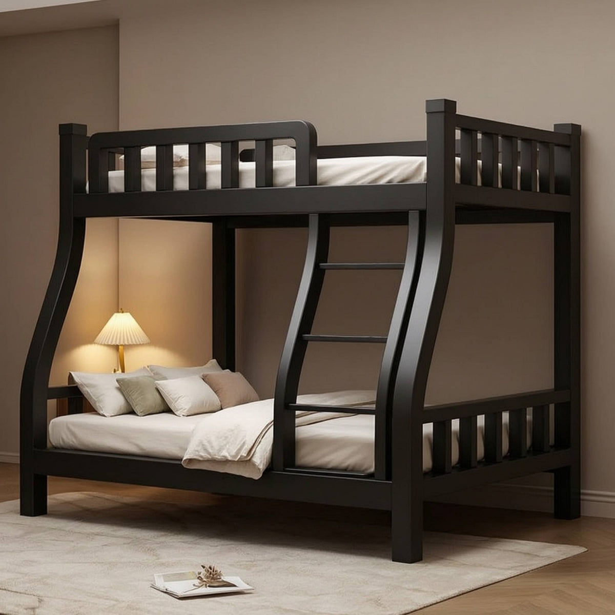 Metal Bunk Bed Space Saving Bunk Bed with Mattresses Heavy Duty Furniture for Teens, Students, Dorm Room, Shared Bedroom