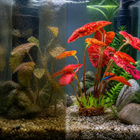 Artificial Aquarium Plant Decorations - Lifelike Water Banyan Leaf Ornaments for Fish Tank Landscaping