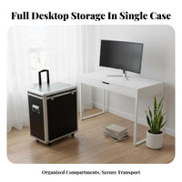 Desktop Computer Transport Box Security Lock Equipment Case for Gamers, Students