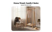 Complimentarystanding Garment Rack Easy Assembly Triangular Frame Clothes Rack with Shelf Multi-Functional Small Footprint