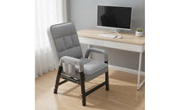 Padded Lounge Chair with Adjustable Backrest Metal-Frame Chair with High Backrest Comfortable Comfy for Gamers, Home Office