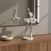 Ballerina Figurine Elegant Design Ballet Statue Artistic Decor Dancing Girl Ornament for Girls, Dancers, Living Room, Office Desk, Bookshelf