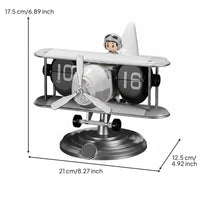 Airplane Flip Timepiece Creative Gift House Decoration for Aviation Enthusiasts