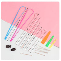 16 Pieces Drawstring Threader Tool Set Portable Bodkin Slim for Sewing, Crafters