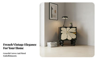2-Drawer Nightstand Retro Aesthetic Bedside Table Multi-Functional for Bedroom
