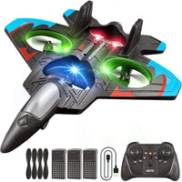 Remote Control Fighter Jet for Kids, Rechargeable, Durable Foam Glider, Birthday Gift for Boys