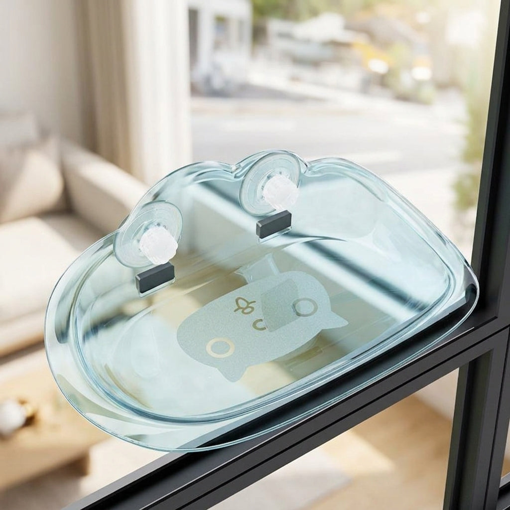Hanging Cat Bed with Suction Cup Cat Bed Mount, Dome Shaped Indoor Cat Hammock for Window, Sunbathing Perch for Lounging, 500*305*200mm Size