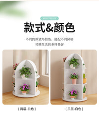 可旋转铁艺花架落地式花盆架多层省空间室内外客厅阳台绿萝花架子