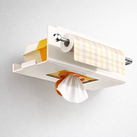 Cabinet Under Cupboard Paper Towel Holder, Hanging Wall Mounted Dispenser for Students, Versatile Kitchen Roll Easy No-Drill Metal