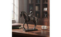 Equestrian Figurine Resin Equestrian Statue Artistic for Entryway, TV Cabinet