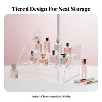 Stair-Step Display Riser Space-Saving Countertop Organizer Multifunctional