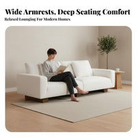 Straight-Line Fabric Sofa French design Living Room Furniture Wabi-Sabi Aesthetic Couch for Apartment Dwellers, Interior Designers, Lounge Area, House