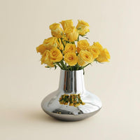 Stainless Steel Vase Shiny Polished Steel Flower Sturdy Table Centerpiece for Housewarming Gift
