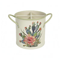 Four-Compartment Cup Smooth Finish Metal Storage Cup for Desk, Kitchen