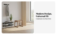 Woven Top Footstool Modern Minimalist Small Stool Chinese design for Homeowners