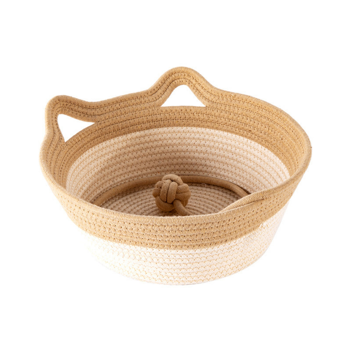 Cat Basket with Mat Handwoven Cat Basket Bed Braided for Living Room