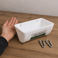 Hanging Chicken Feeder Polymer Trough for Chickens Ducks Geese, Automatic Poultry Feeder for Small Flock