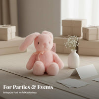 Bow Tie Bunny Soft Cozy and Snuggly Bunny Soft Toy High-Quality Textile Hare Stuffed Animal for Young Children, Infants, Birthday Gift, Wedding Favor