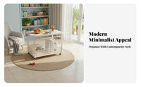 2-Tier Utility Cart on casters Mobile Furniture Multi-Functional for Homeowners