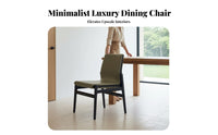 Upholstered Side Chair Italian Inspired Kitchen Seating Minimalist Design Soft Upholstery for Homeowners, Adults