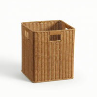 Storage Basket with Handles Woven Organizer Bin Reinforced for Closet