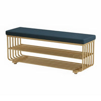Upholstered Shoe Rack Bench Luxurious Design Cushisingled Rack Bench Multi-Purpose Use Multi-Purpose for Apartment Dwellers