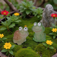Luminous Frog Miniature Landscape Ornament Resin Craft